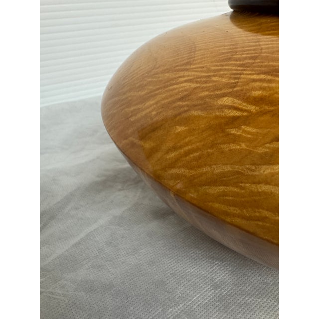 Wood Todd Lewis Wooden Vessel, Signed For Sale - Image 7 of 12