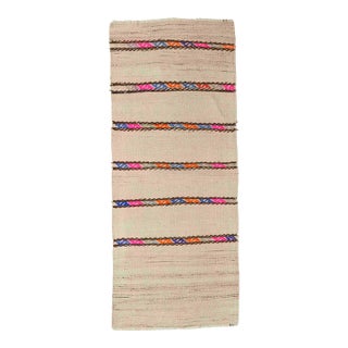Small Vintage Decorative Kilim Rug - 2`0″ X 4`10″ Ft For Sale