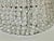 White Italian Beaded Glass Dome Basket Flush Mount For Sale - Image 8 of 13