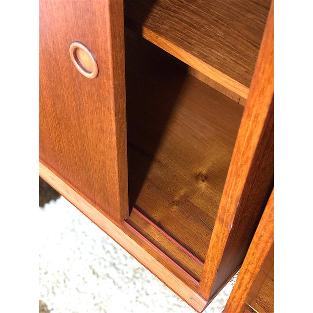 Brown Vintage Double-Sided Bookcase with 2 Bays, Italy, 1960s For Sale - Image 8 of 13