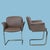 Mid-Century Modern Pair of MCM Brass Arm Chairs For Sale - Image 3 of 5