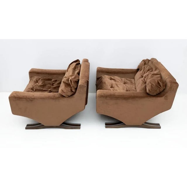 Set of Mid-Century Modern Lounge Chairs attributed to Franz Sartori for Flexform, Italy, 1965 For Sale - Image 4 of 8