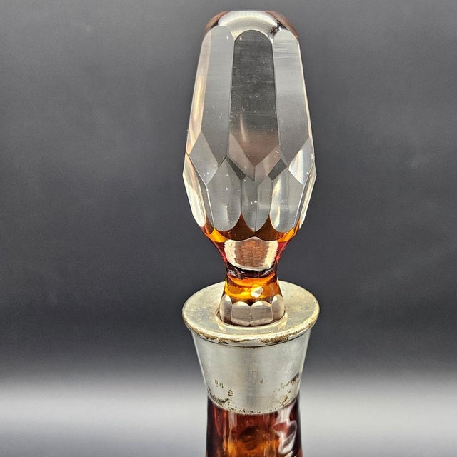 Vintage Cut Lead Crystal Liqueur Decanter, 1930s For Sale - Image 3 of 9