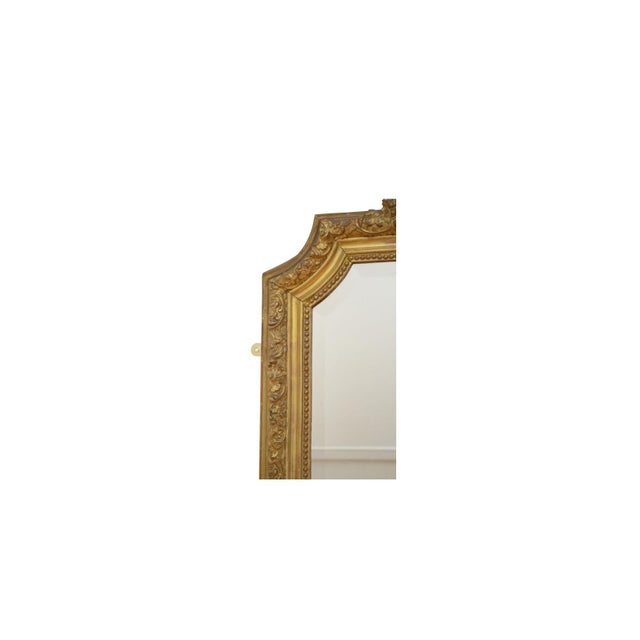 Antique French Giltwood Wall Pier Mirror, 1869 For Sale - Image 13 of 18