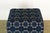 Navy Blue Chenille Ottoman on Italian Style Metal Legs For Sale - Image 8 of 11