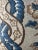 Royal Blue Vintage Printed Linen Floral Pillow For Sale - Image 8 of 8