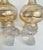 Gold Pair of Art Deco Gold Striped Glass Decanters For Sale - Image 8 of 12