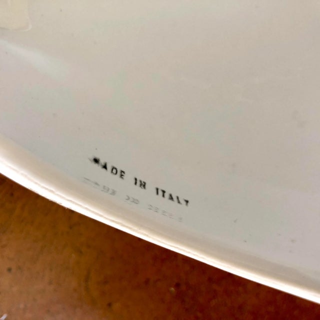 White Mid Century Italian Faience Pottery Roosters- a Pair For Sale - Image 8 of 8