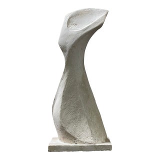 Vintage Modernist Biomorphic Plaster Sculpture Maquette (Ca. 1960) For Sale