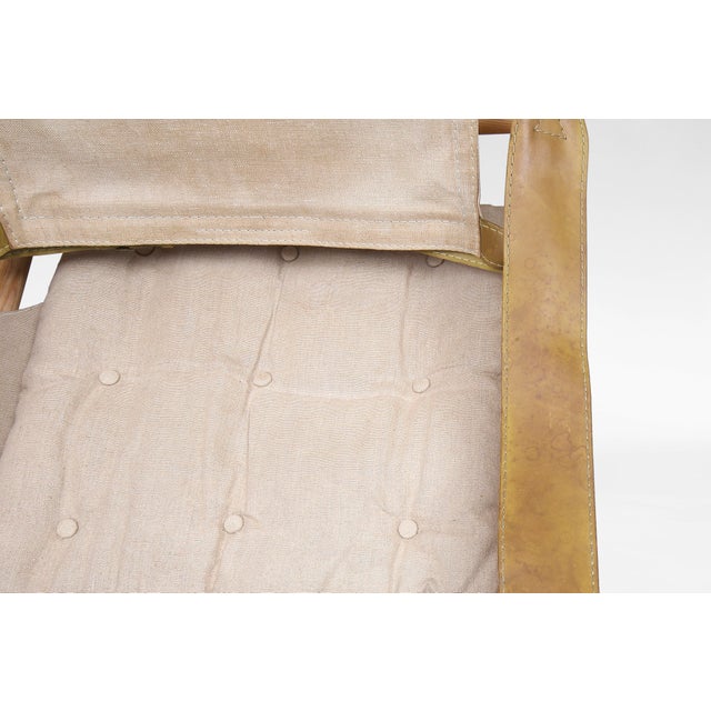 1960s 1960s Scirocco Safari Chair by Arne Norell in Beige Canvas For Sale - Image 5 of 6