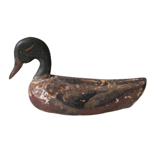 French 19th Century French Handcarved Wooden Duck Decoys- Set of 4 For Sale - Image 3 of 5