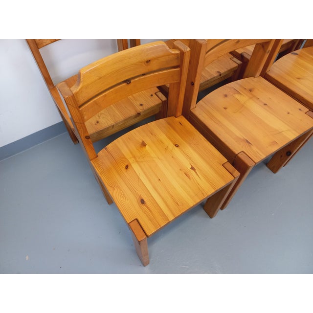 Vintage Scandinavian Pine Chairs by Ilmari Tapiovaara for Asko, 1970s, Set of 8 For Sale - Image 16 of 18