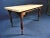 Custom hand made country style farm table , solid tiger maple top , walnut base , turned legs