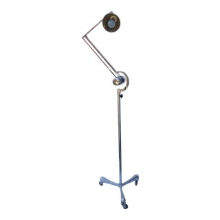 1960s Vintage Industrial Rolling Floor Lamp For Sale