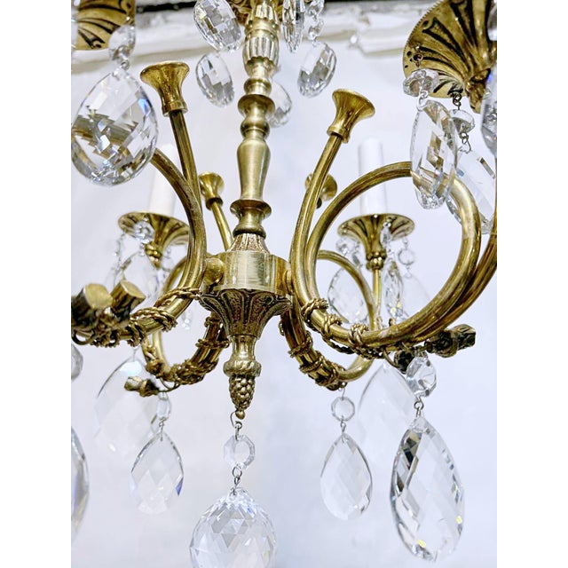 Traditional Vintage Spanish Bronze Chandelier For Sale - Image 3 of 6