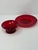 1970s Murano Glass Ruby Red Desserts and Saucers - 10 pcs For Sale In Naples, FL - Image 6 of 6