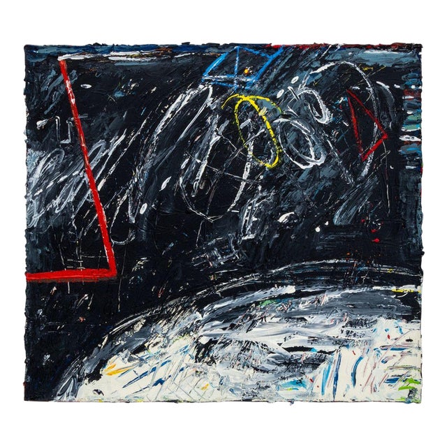 Elfi Schuselka Abstract Composition Oil on Canvas For Sale