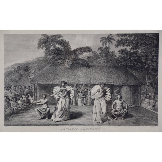 "A Dance in Otaheite" (Tahiti) is an engraving created by William Sharp (1749-1824), from a drawing by John Webber...