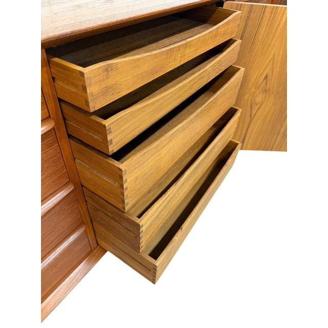 Vintage Danish Modern Teak Triple Dresser - Refinished! For Sale - Image 11 of 11