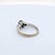 Late 20th Century Three-Stone Blue Oval Gia Sapphire & Diamond Ring in 18k White Gold - Size 6.75 For Sale - Image 4 of 8