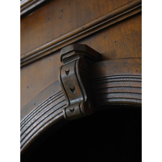 Italian 2 Piece Walnut Large Open Bookcase For Sale - Image 15 of 18
