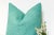 1990s Seafoam Hand-Stitched Pillow Cover For Sale - Image 5 of 8