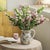 2020s Handpainted Rose Ceramic Pitcher Vase Farmhouse Decor For Sale - Image 5 of 5