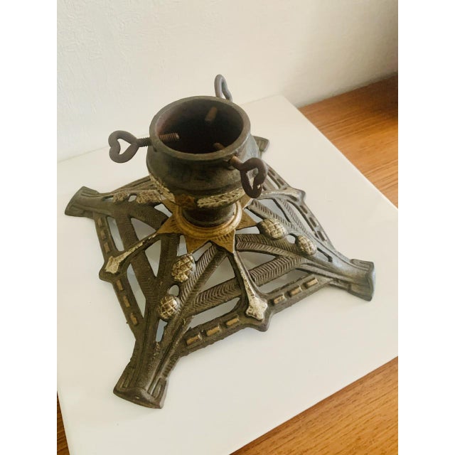 1930s Vintage Art Deco Cast Iron Christmas Tree Stand from Germany, 1930s For Sale - Image 5 of 13