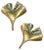Italian Brass Leaf Wall Sconces by Simoeng, Set of 2 For Sale