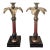Hollywood Regency Chinoiserie Tall Candlestick Holders - Pair - 19.25” H For Sale