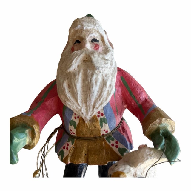 Vintage House of Hatten "Enchanted Forest" Santa Elf Ornament designed by renowned folk artist Denise Calla in 1988. It is...