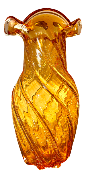 Amber Glass Vase from Legras & Cie, 1890s