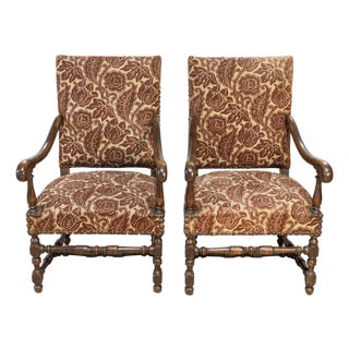 Two Pairs of 20th Century French Arm Chairs For Sale