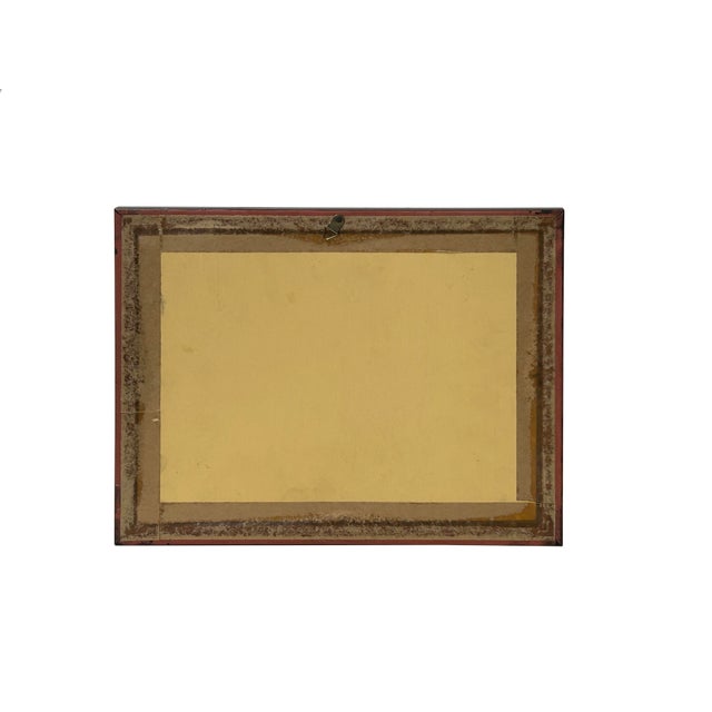 Wood Vintage Embroidery Piggy Rectangular Framed Art For Sale - Image 7 of 8