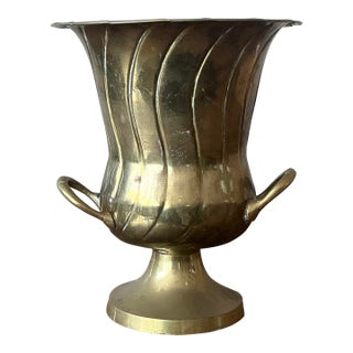 Vintage MCM Rosenthal Netter Brass Champagne Bucket For Sale
