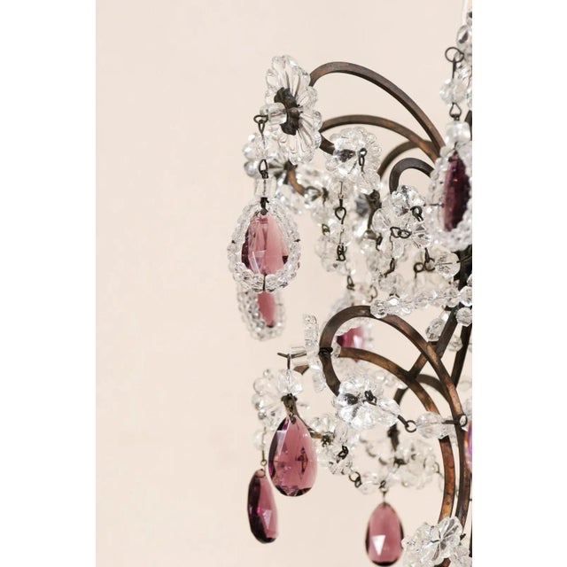 Mid 20th Century Italian Crystal Balloon-Shaped Light For Sale - Image 4 of 9