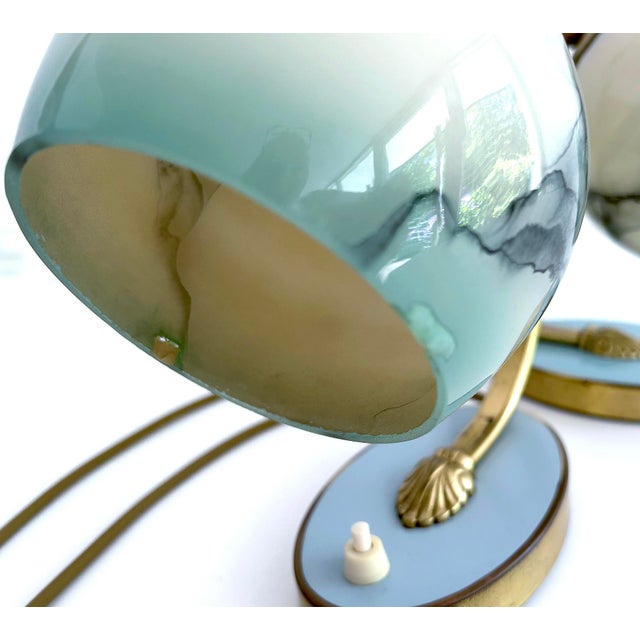 Art Deco Table Lamps in Brass and Glass, Set of 2 For Sale - Image 15 of 18