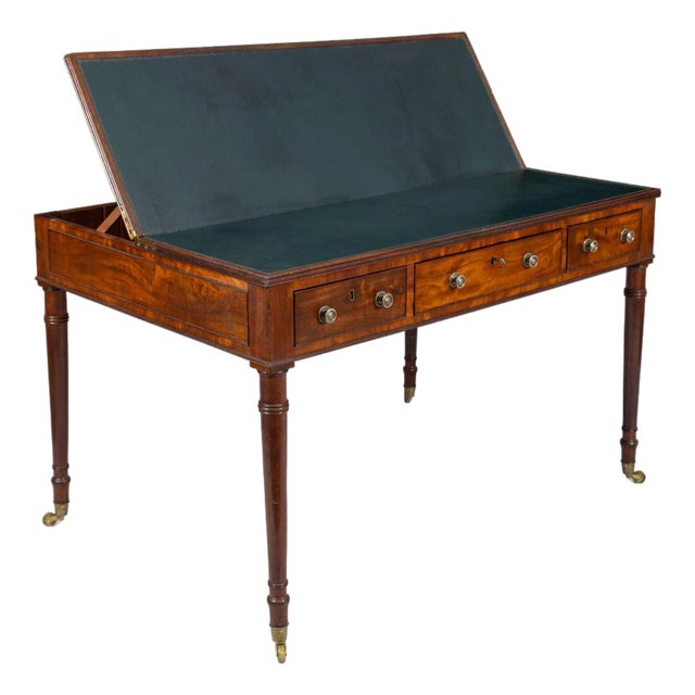 Mid 19th Century Victorian Mahogany Flip-Top Writing Table For Sale