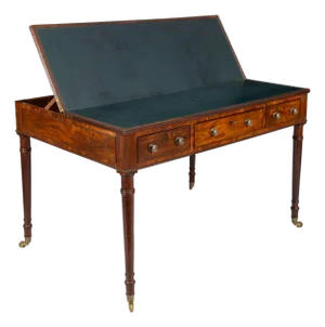 Mid 19th Century Victorian Mahogany Flip-Top Writing Table