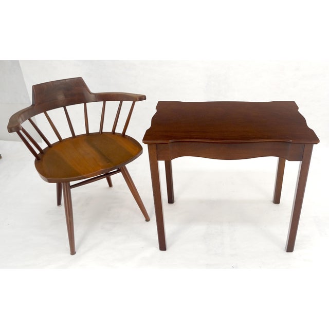 Wood Kittinger Solid Mahogany Figural Top Side End Table Stand MINT For Sale - Image 7 of 13