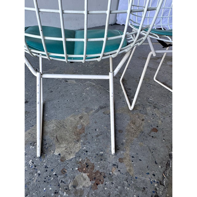 Pair of Vintage “Baby” Wire Child Chairs Attributed to Harry Bertoiaor for Knoll For Sale - Image 14 of 14