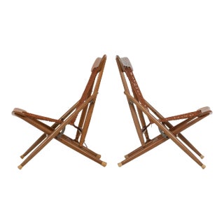 Maruni Mokko of Japan Folding Sling Chairs - A Pair For Sale