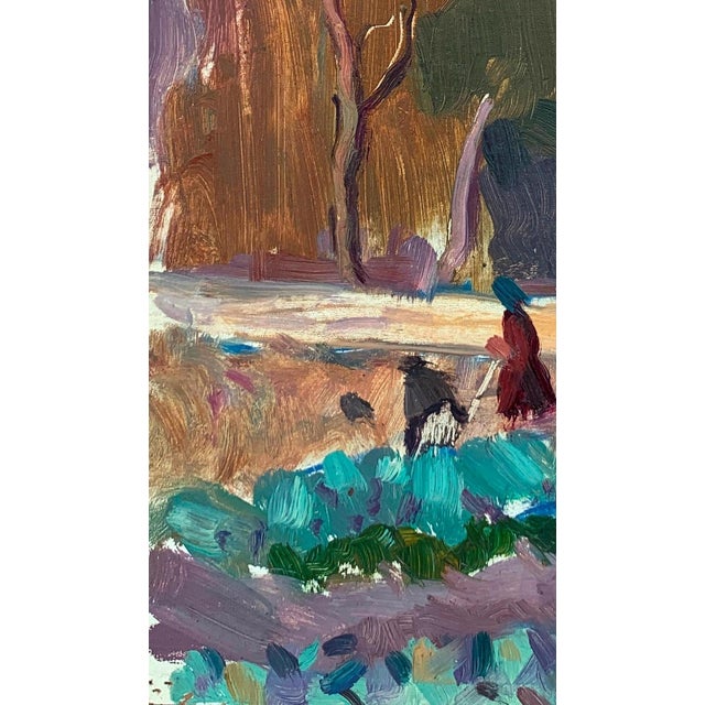 1960s Vintage Ukrainian Impressionist Oil Painting, Rural Landscape, 1960s 27-15 For Sale - Image 5 of 6