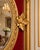 Mid 20c French Artisan Louis XVI Gold Wood Wall Mirror For Sale - Image 6 of 8