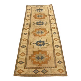 Vintage Turkish Kilim Rug - 34"x87" For Sale