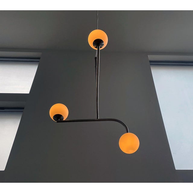 Mid-Century Modern Pholc Mobil 70 Pendant by Monika Mulder in Matte Nickel For Sale - Image 3 of 8