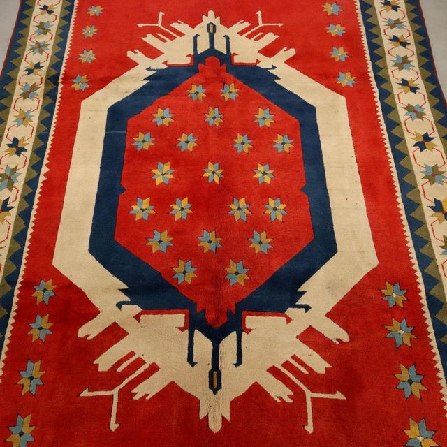 Vintage Turkish Kars Rug For Sale - Image 4 of 9