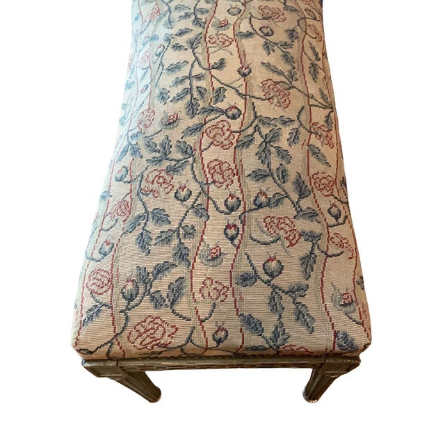 19th Century Louis XVI Music Bench With Gilt and Original Tapestry For Sale - Image 14 of 15