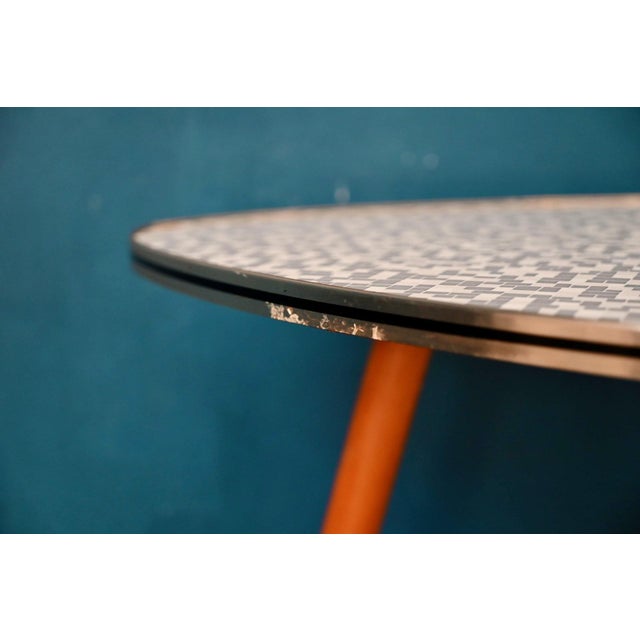 Vintage Formica Tripod Cocktail Table with Compass Legs, 1960s For Sale - Image 10 of 11