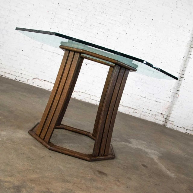 Wood Vintage Rustic StavOak Dining Game Table & 4 Chairs From Jack Daniels’ Barrel Staves by Jobie G. Redmond 1981 For Sale - Image 7 of 13